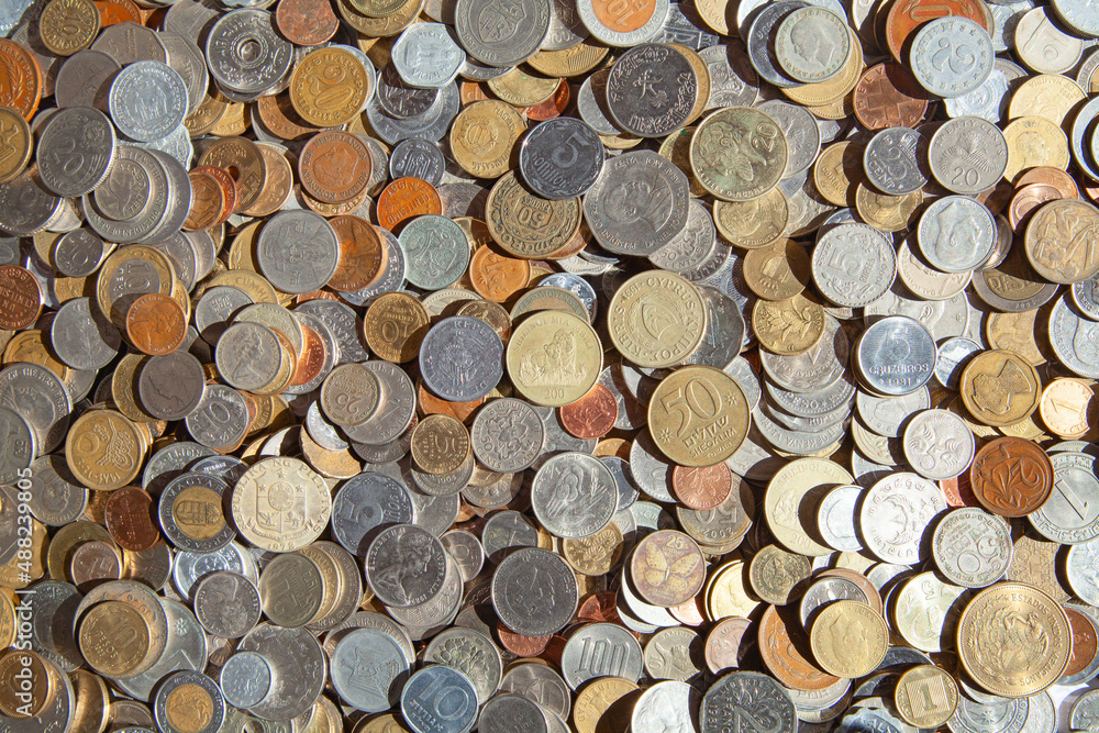 Pile of the old coins Pile of the old coins