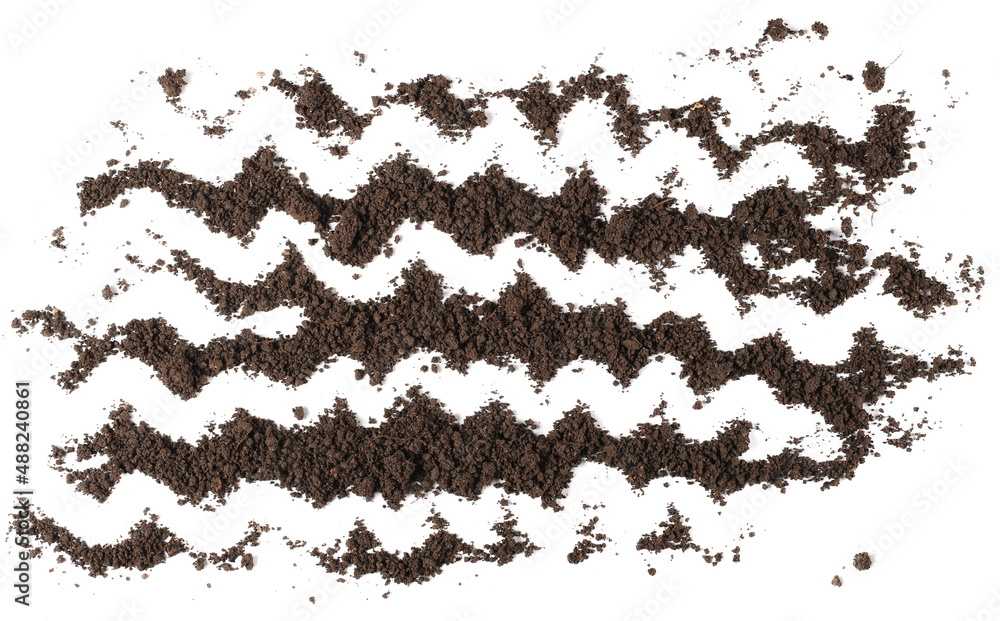 Pile of soil isolated on white, top view
Pile of soil isolated on white, top view