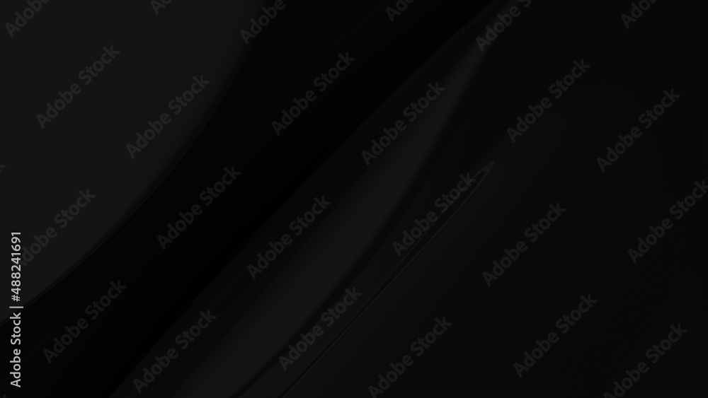 Abstract black background. Dark background. Abstract black leafs. 3D. 3D rendering