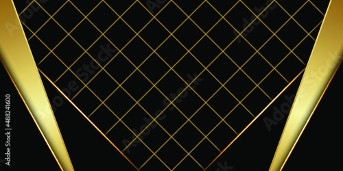 Black and gold luxury background. Vector illustration.