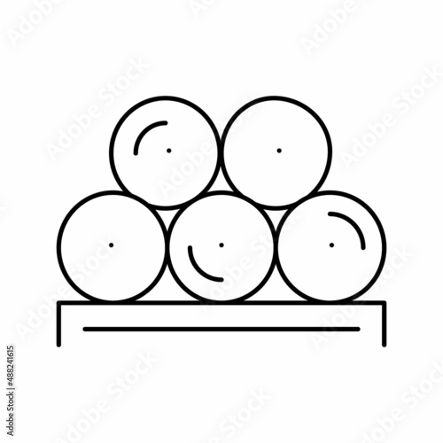 paper rolls product line icon vector illustration