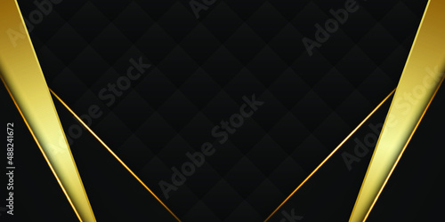 Black and gold luxury background. Vector illustration.
