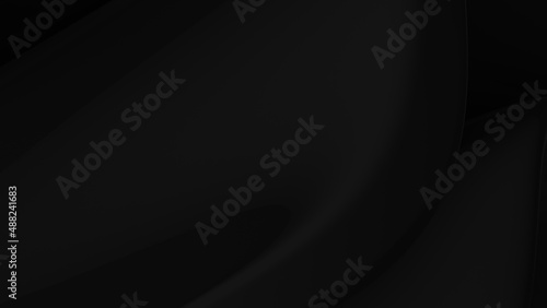 Abstract black background. Dark background. Abstract black leafs. 3D. 3D rendering