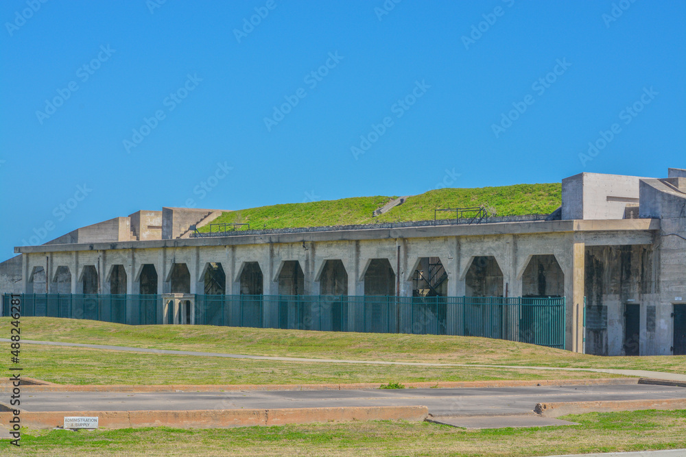 Battery Kimble at Fort Travis Seashore Park on Bolivar Peninsula, Galveston County, Texas 