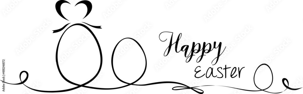 Happy Easter Silhouette Illustration Vector Happy Easter Silhouette Illustration Vector
