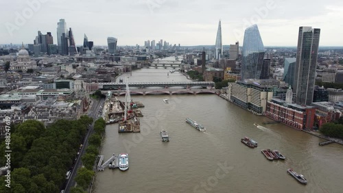 Panorama of Central London river thames