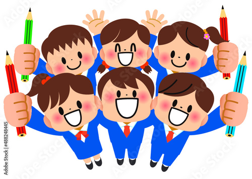 中学生,高校生,勉強,学校,友達,卒業式,入学式,学生,中学校,高校,応援,卒業,入学,鉛筆,新入生,ブレザー,スーツ,進学,祝い,男の子,女の子,やる気,元気,受験,受験勉強,進路,制服,子供,学割,通学,塾,ガッツポーズ,合格,学校用プリント,イラスト,人物,全身,人,楽しい,かわいい,明るい,仲良し,集合,春,夏,秋,冬,笑顔,セット,嬉しい