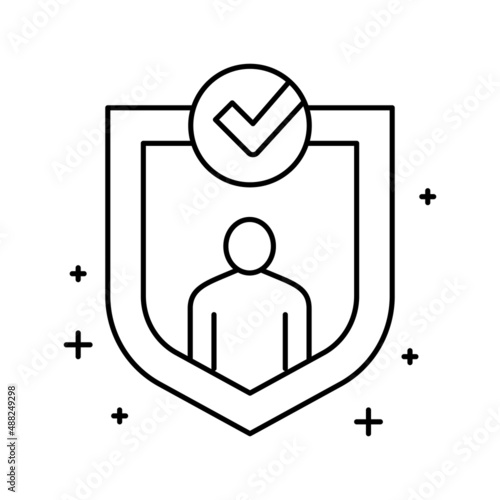 health protection probiotics line icon vector illustration
