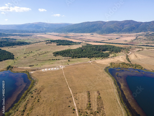 Aerial view of Yarlovtsi Reservoir, Bulgaria