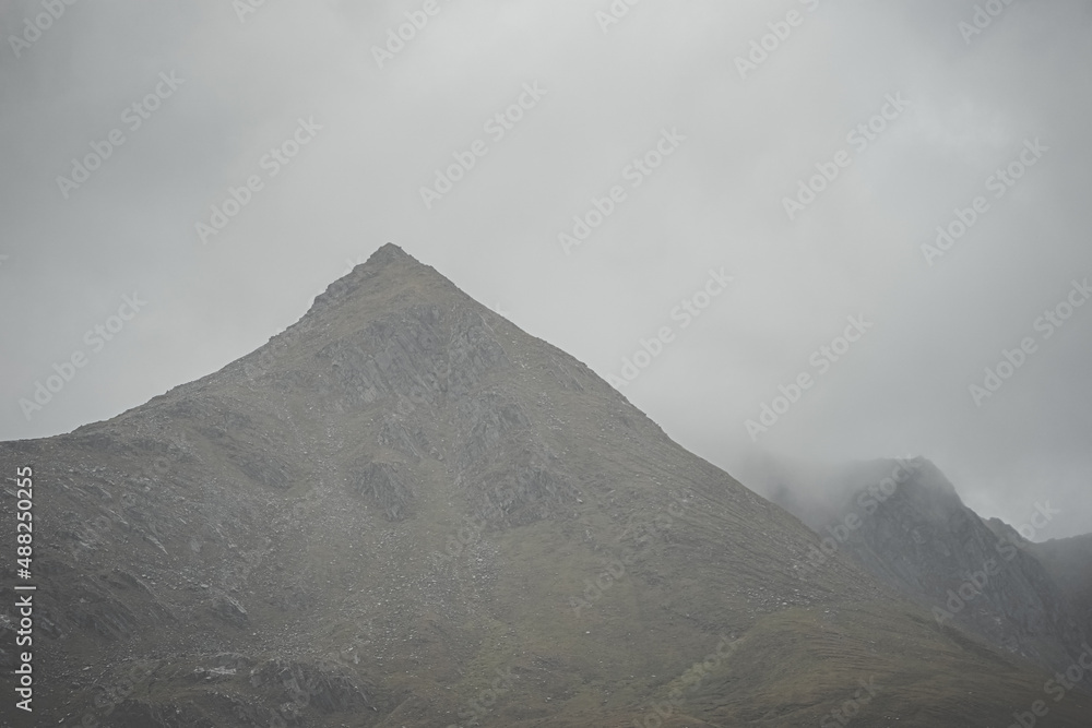 Misted mountains in Scotland