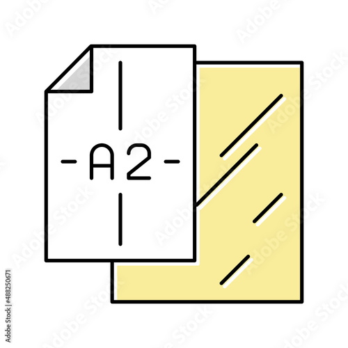 a2 format for poster printing color icon vector illustration