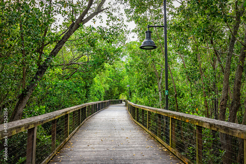 Bild auf Leinwand Naples, Florida Coller County Gordon River Greenway Park wood boardwalk trail th