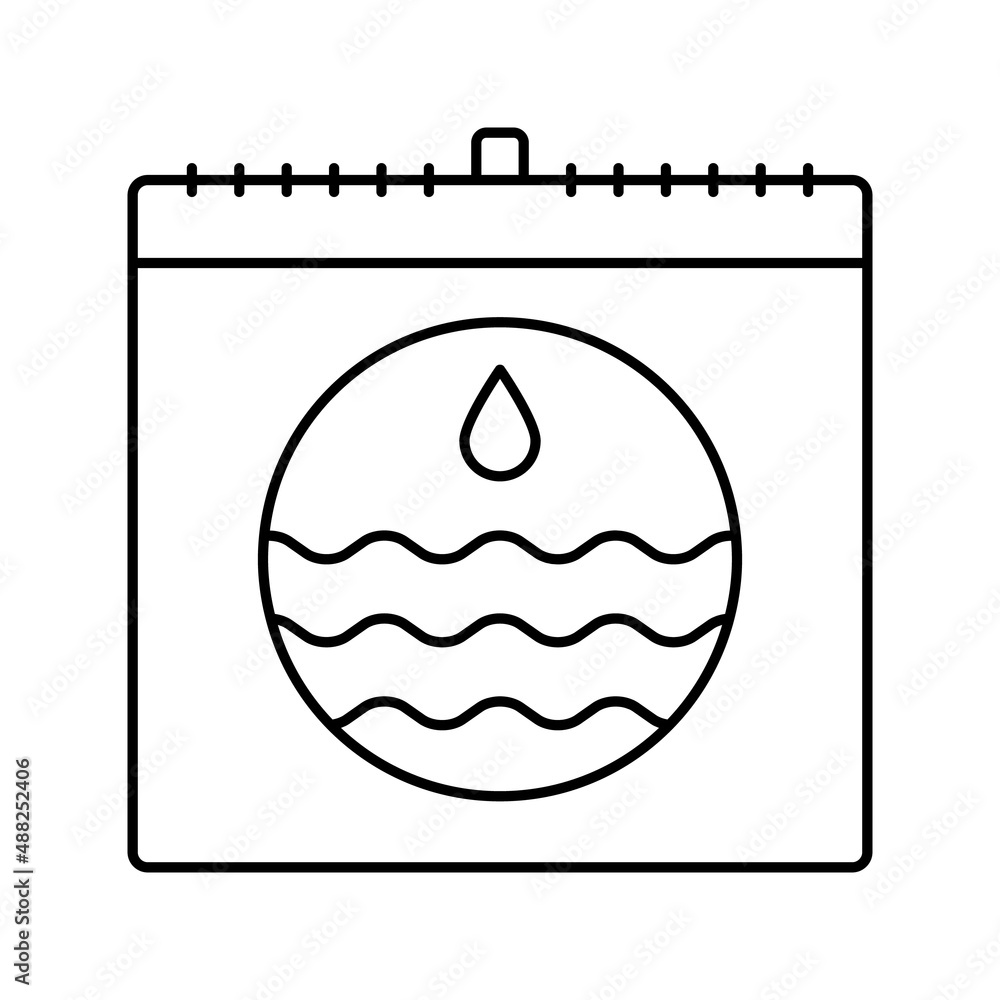 world water day line icon vector illustration world water day line icon vector illustration