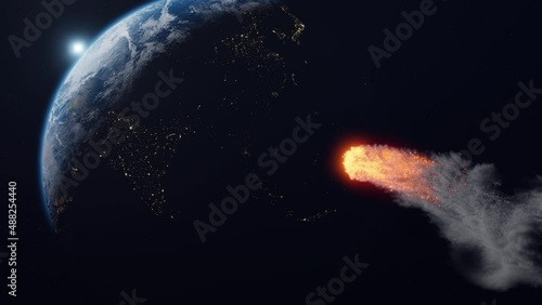 Asteroid, comet, meteorite and earth