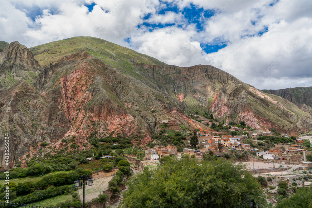 Argentina, the village of Iruya, view of the mountain landscape and the village