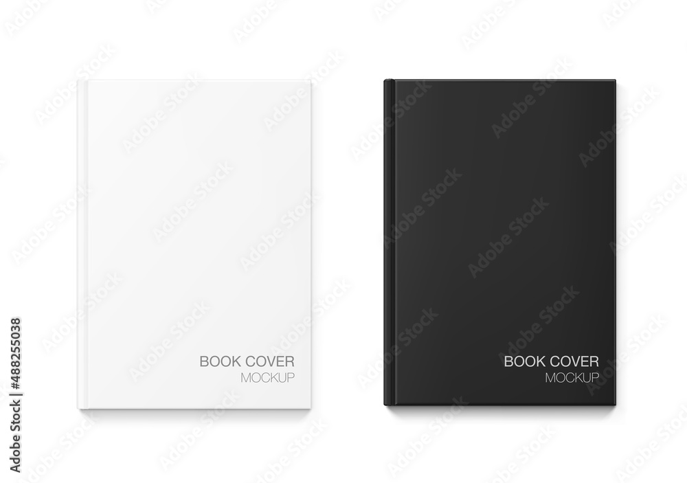 Set of blank cover book mockup. Vector illustration isolated on white background. It can be used for promo, e-catalogs, brochures, etc. Ready for your design. EPS10. Set of blank cover book mockup. Vector illustration isolated on white background. It can be used for promo, e-catalogs, brochures, etc. Ready for your design. EPS10.