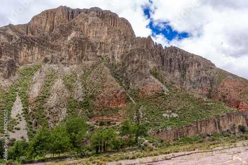 Northern Argentina, beautiful mountain landscape towards the village of Iruya.