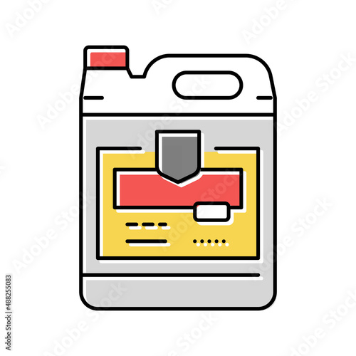 pesticide liquid canister color icon vector illustration