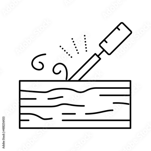 carpentry craft line icon vector isolated illustration