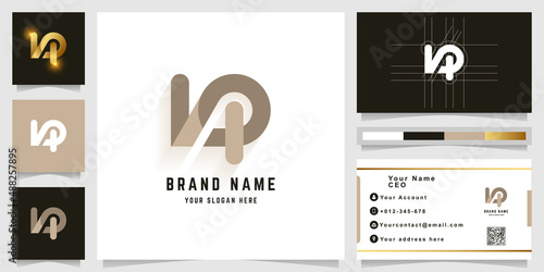 Letter NP or VP monogram logo
