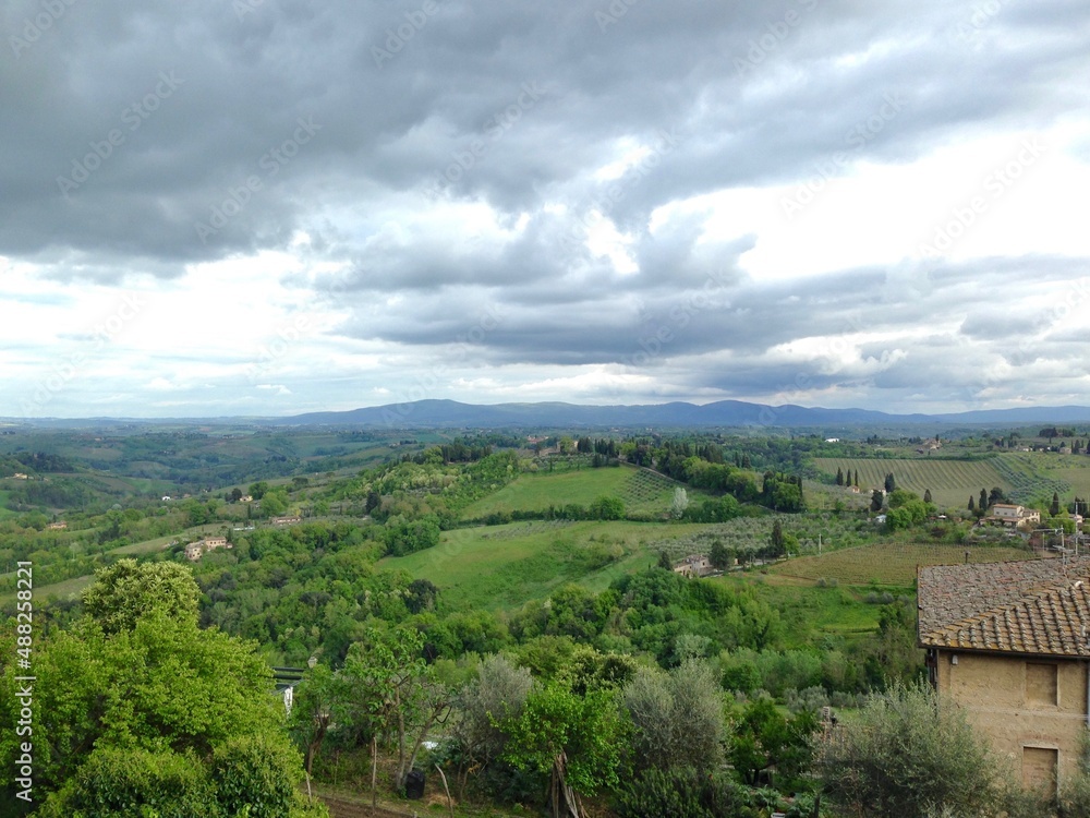 Obraz premium view of the hills of region