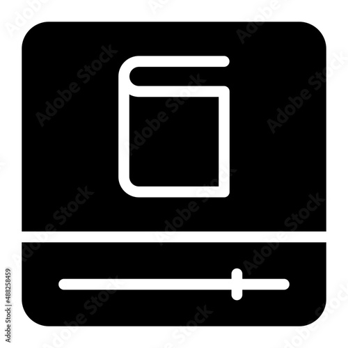audiobook glyph icon