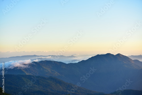 Fototapeta Naklejka Na Ścianę i Meble -  mountain peak at sunrise