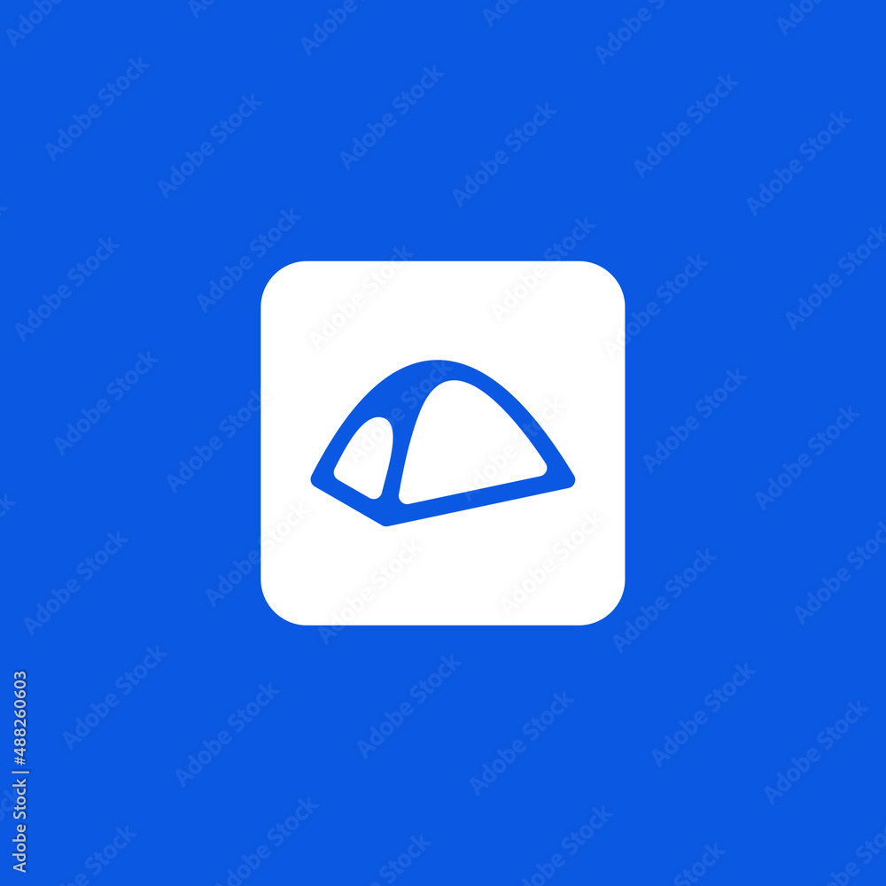 camping tent logo icon with flat design for outdoor brand camping tent logo icon with flat design for outdoor brand