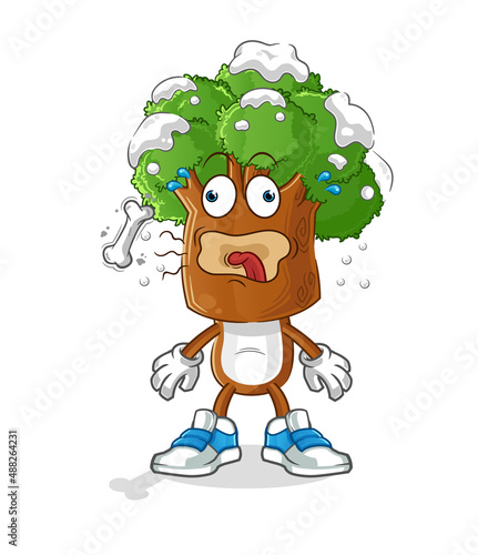 tree head cartoon burp mascot. cartoon vector