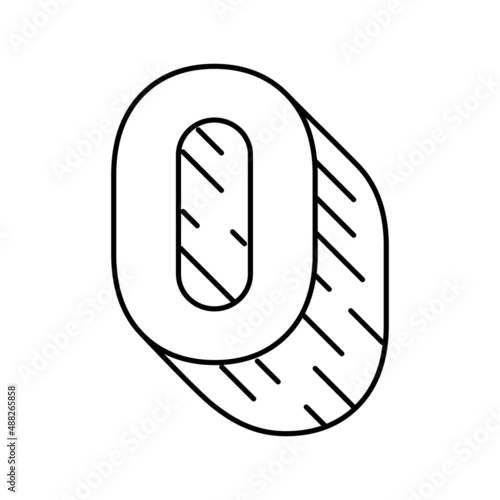 null number line icon vector illustration