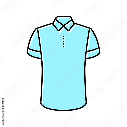 polo fabric clothing color icon vector illustration