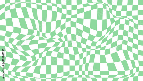 Checkered background with distorted squares