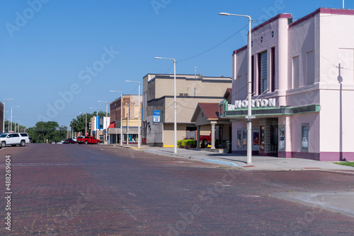 Fototapeta Naklejka Na Ścianę i Meble -  Downtown streets of the small rural Kansas town of Norton