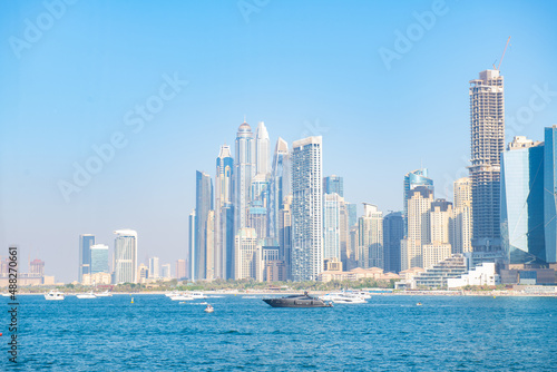 beautiful view from the island to the Persian Gulf in Dubai © Vyacheslav
