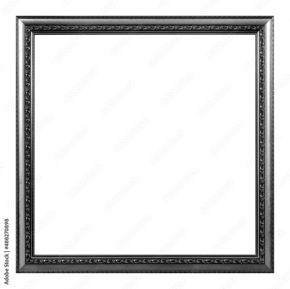 Antique silver frame isolated on the white background Antique silver frame isolated on the white background