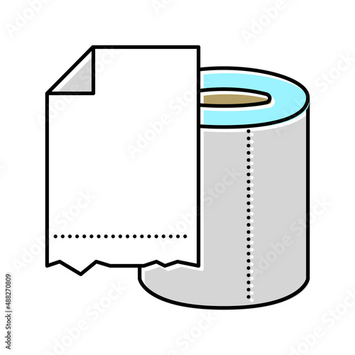 toilet paper roll color icon vector illustration