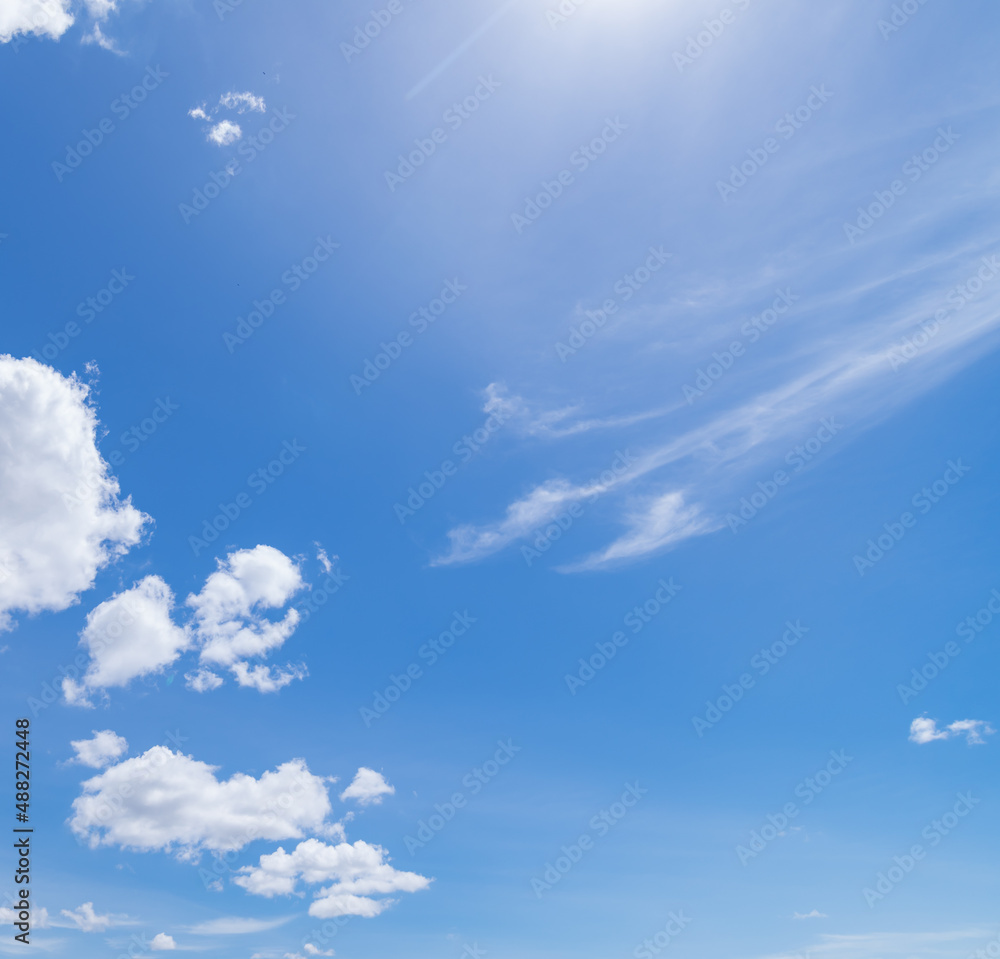 Panoramic view of clear blue sky and clouds, clouds with background. Panoramic view of clear blue sky and clouds, clouds with background.