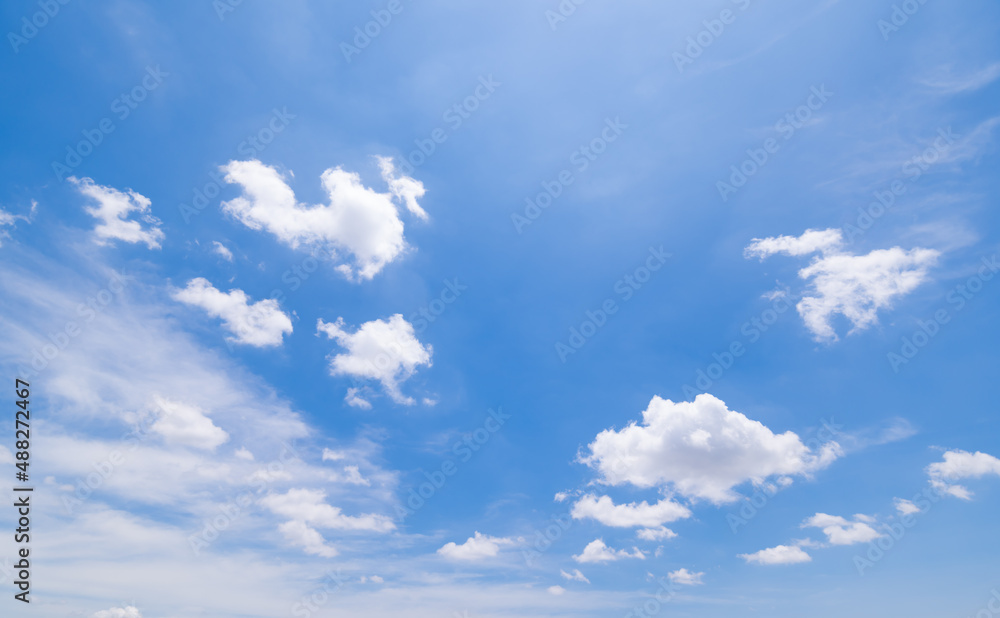 Panoramic view of clear blue sky and clouds, clouds with background. Panoramic view of clear blue sky and clouds, clouds with background.