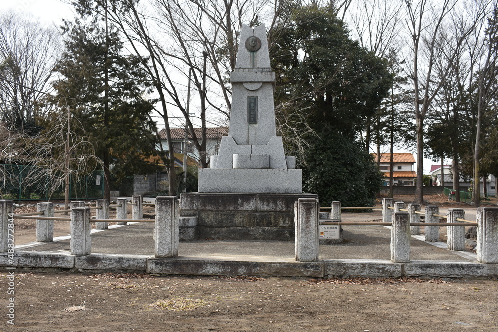 Obraz premium 群馬の名所 御祭神は桜の女神コノハナサクヤヒメ 富士浅間神社 周辺の景色