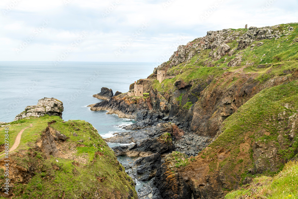 Crown tin mines of Botallack,perched delicately on the cliffs in West Penwith.Cornwall,United Kingdom. Crown tin mines of Botallack,perched delicately on the cliffs in West Penwith.Cornwall,United Kingdom.