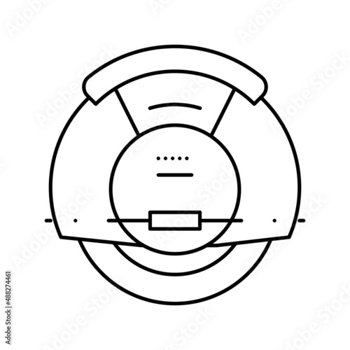 electrical monowheel line icon vector illustration