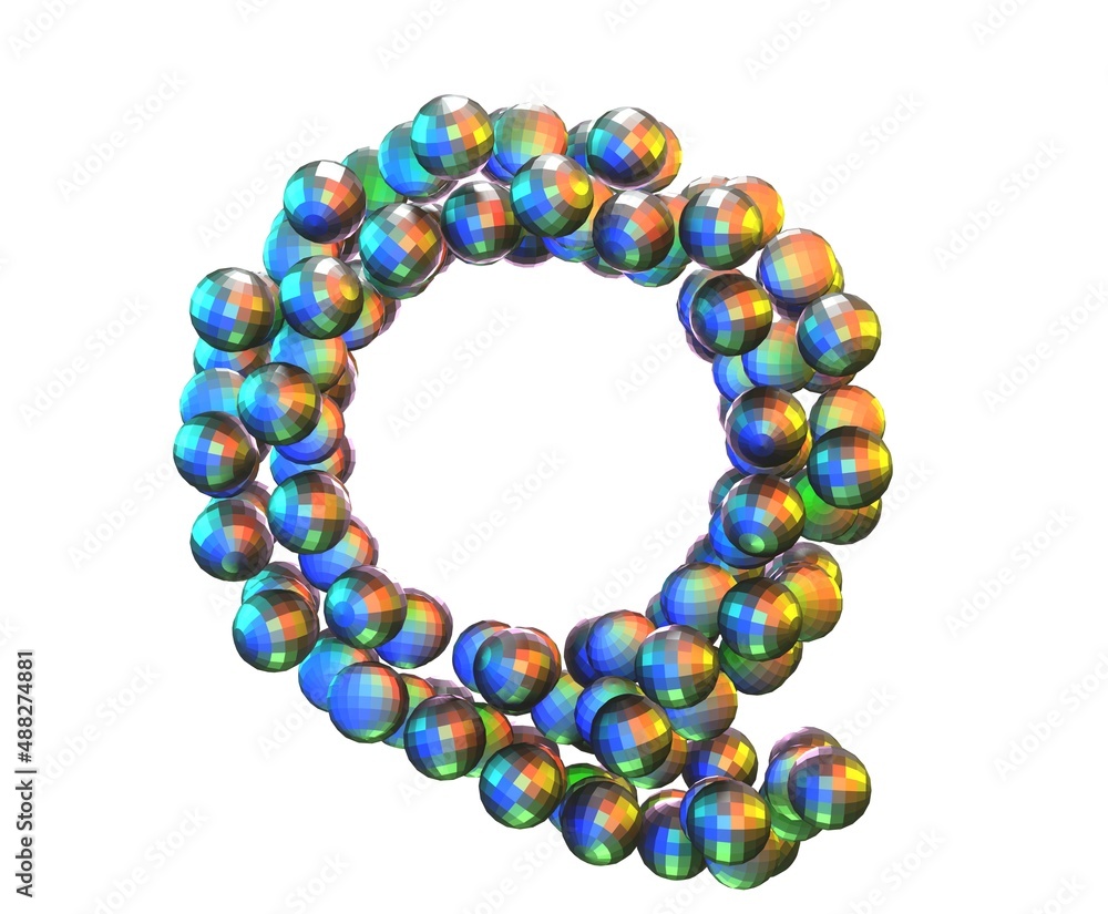 Disco Ball Themed Font Letter Q Disco Ball Themed Font Letter Q