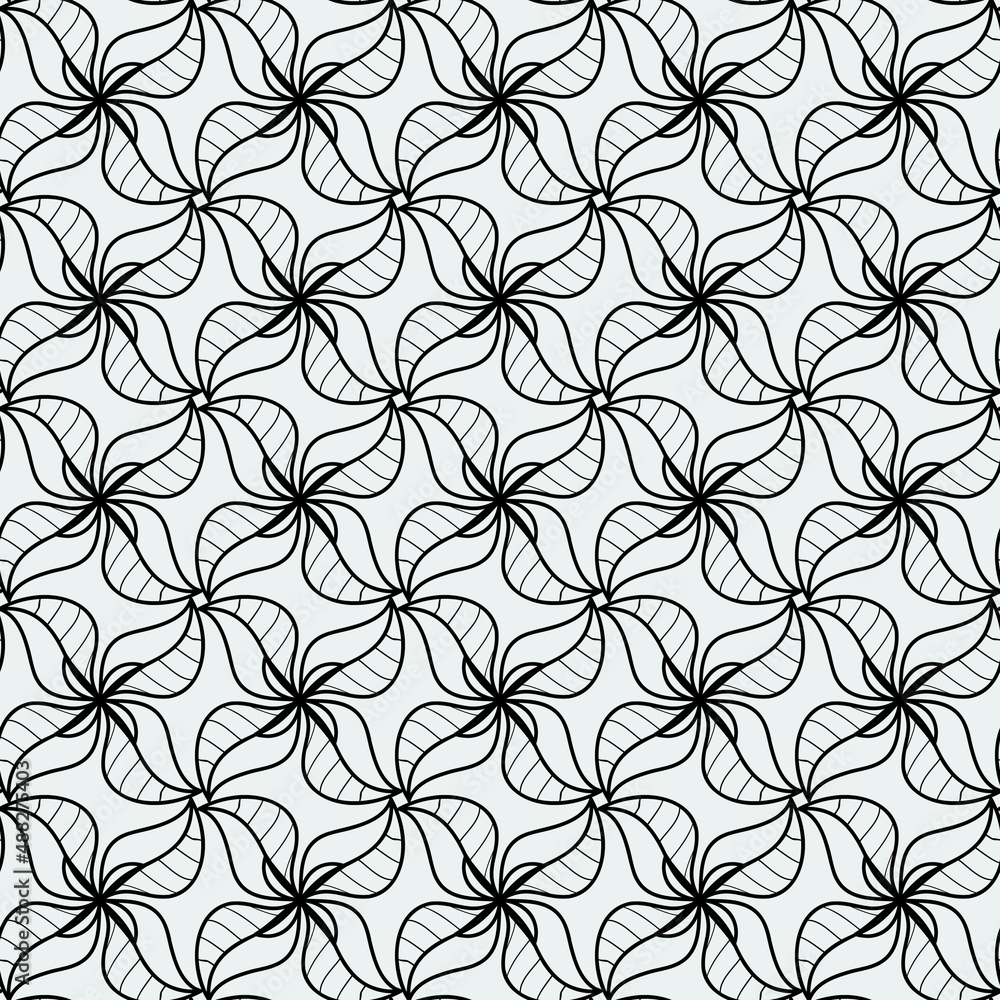 Floral line pattern Floral line pattern