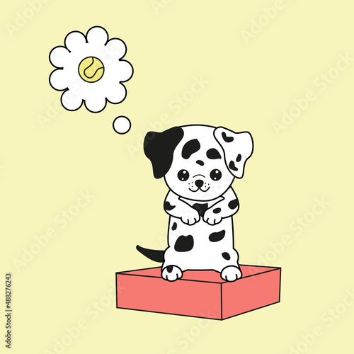 Dog dalmatian vector illustration