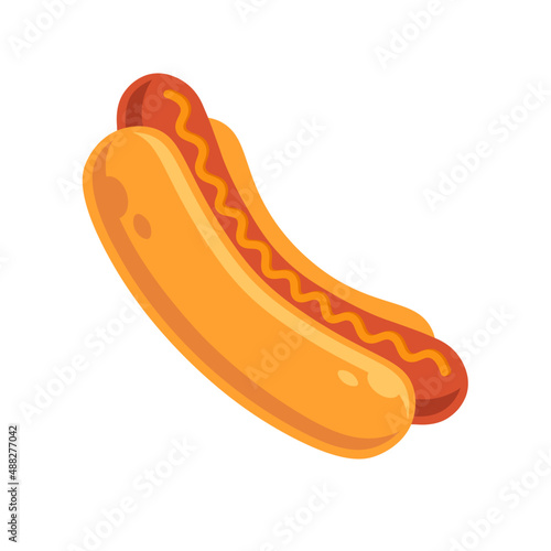 Hotdog isolated on white background