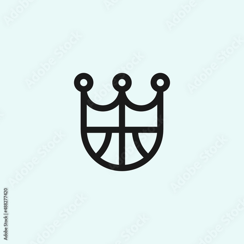 basketball king logo. sports logo