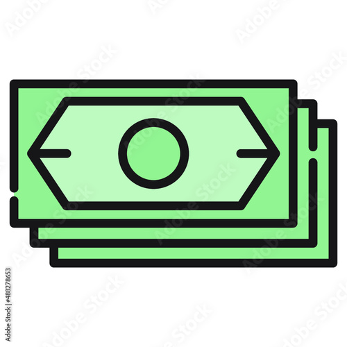 Illustration of multiple money desigon icon