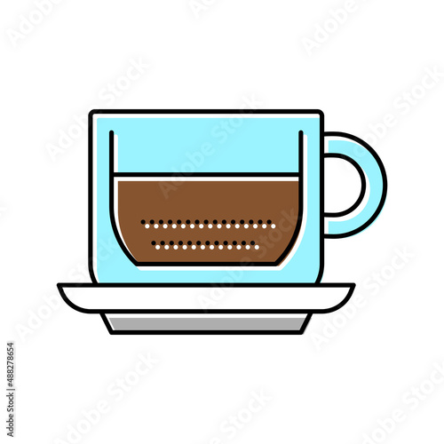 espresso coffee color icon vector illustration