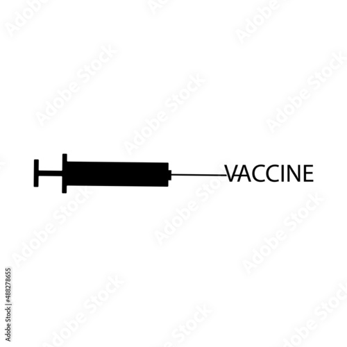 Vaccine icon logo vector