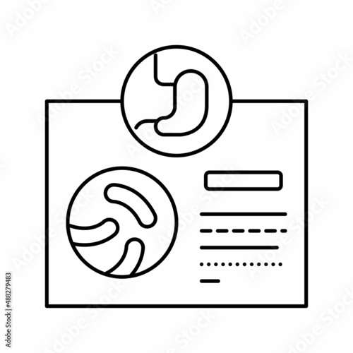 prescription probiotics line icon vector illustration